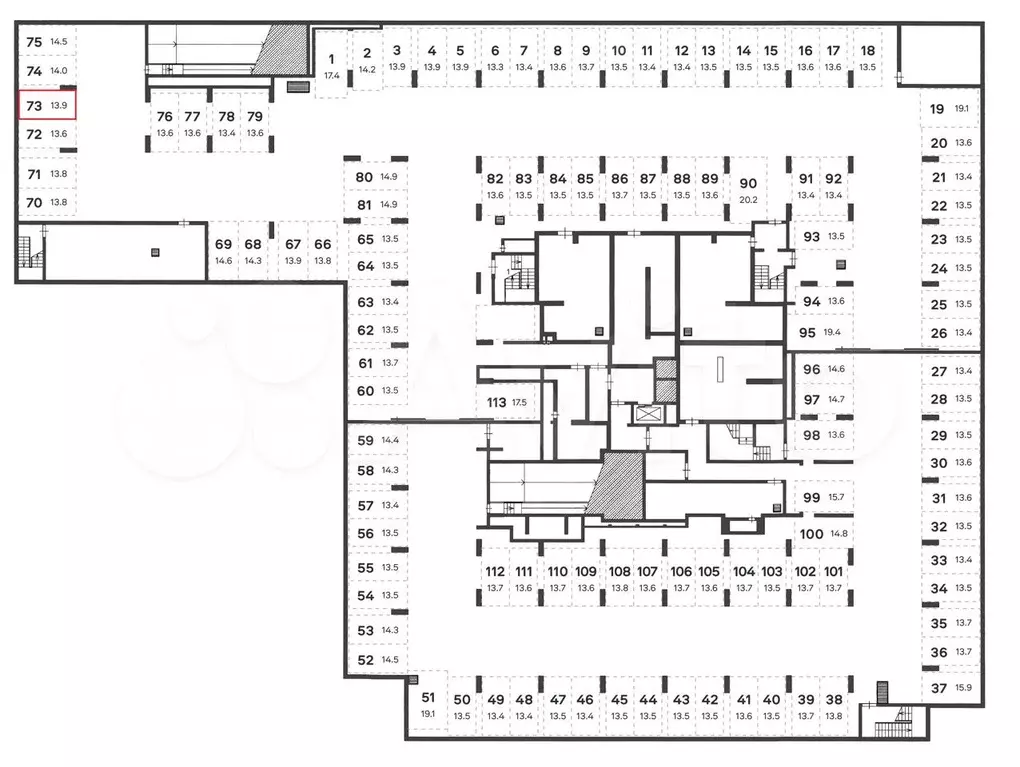 Машиноместо, 14 м - Фото 1