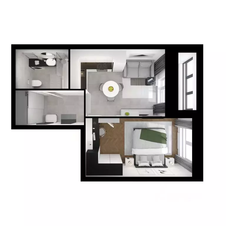 1-к кв. Приморский край, Владивосток ул. Борисенко, 48к2 (40.5 м) - Фото 1