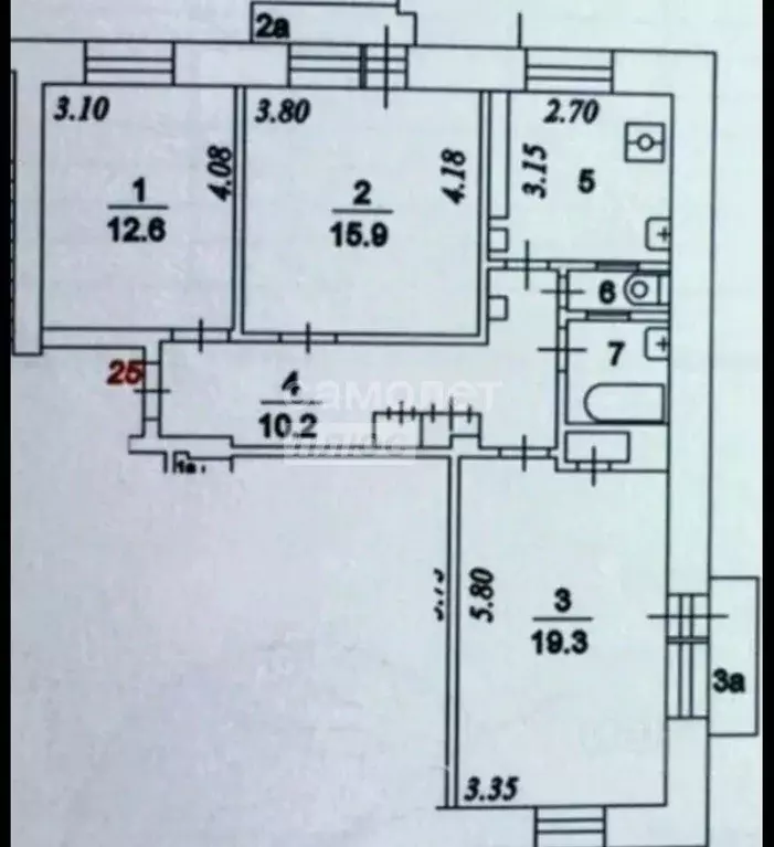 3-к кв. Москва Бутырская ул., 9К1 (72.0 м) - Фото 2