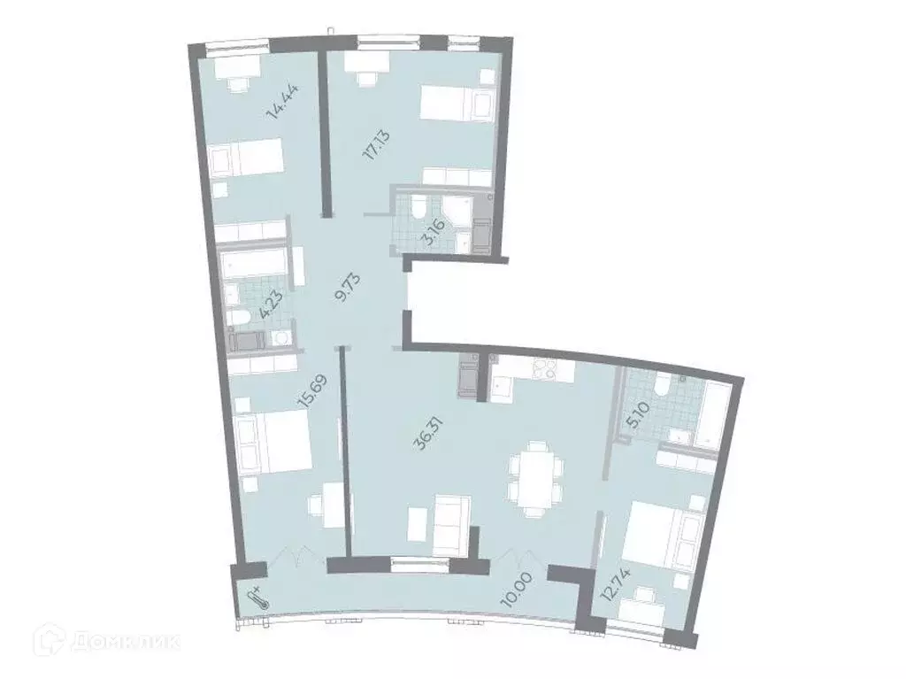 Продаётся 4-к квартира, 123.6 м - Фото 0