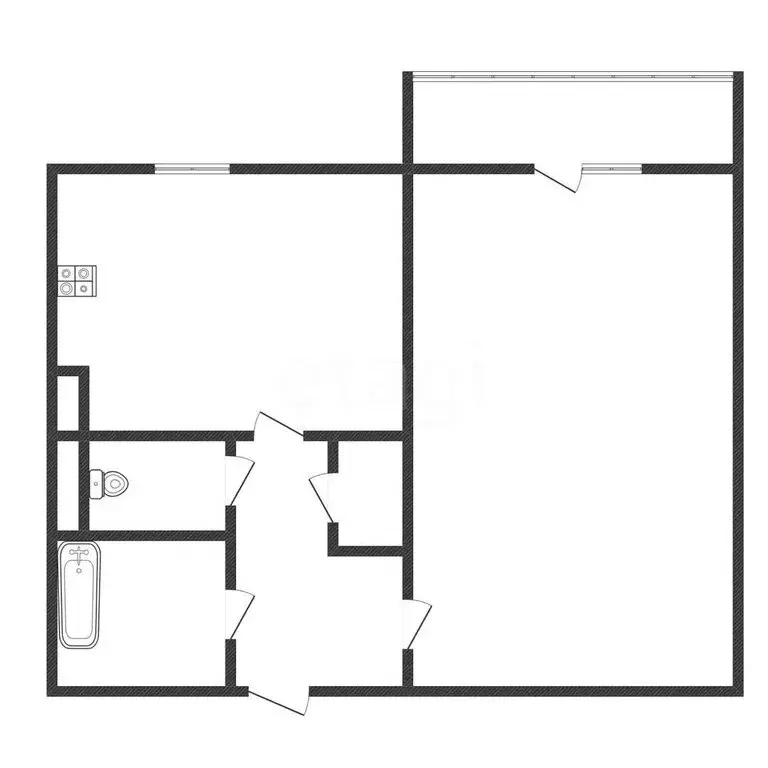 1-комнатная квартира: Черкесск, Советская улица, 74 (33.5 м) - Фото 2