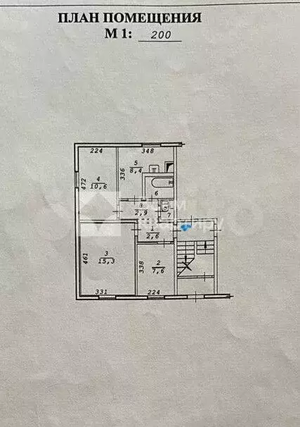 3-к. квартира, 50,4 м, 1/2 эт. - Фото 0