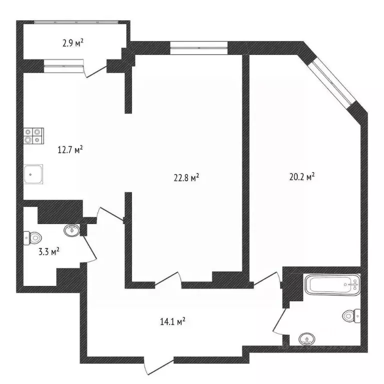 2-к кв. Нижегородская область, Нижний Новгород Республиканская ул., ... - Фото 1