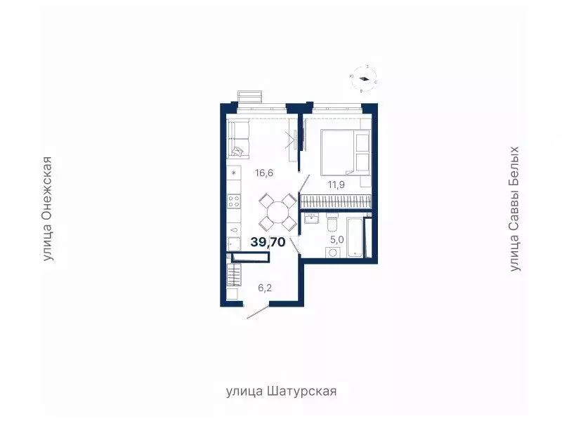 1-к кв. Свердловская область, Екатеринбург ул. Шатурская (39.7 м) - Фото 0