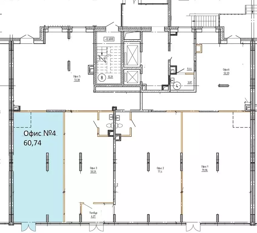 офис (60.74 м) - Фото 0