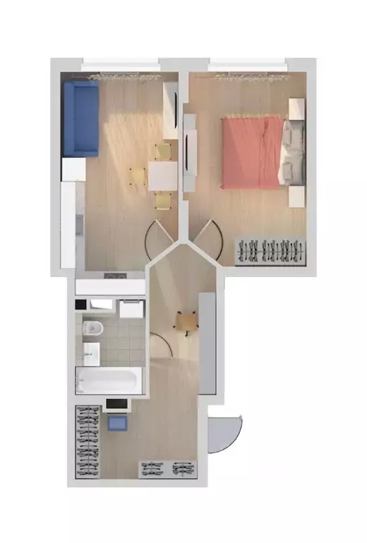 1-к кв. Нижегородская область, Нижний Новгород ул. Сергея Акимова, 50 ... - Фото 1