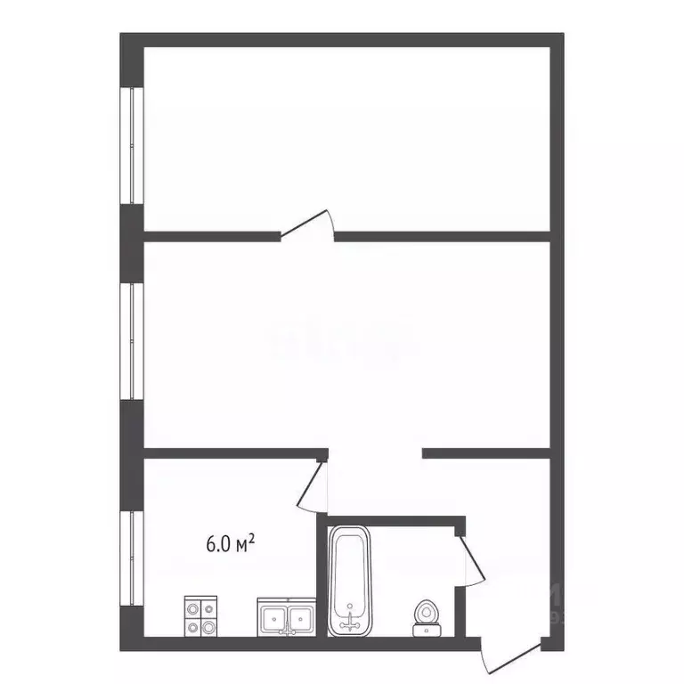 2-к кв. Тюменская область, Тюмень ул. Республики, 192 (44.1 м) - Фото 2