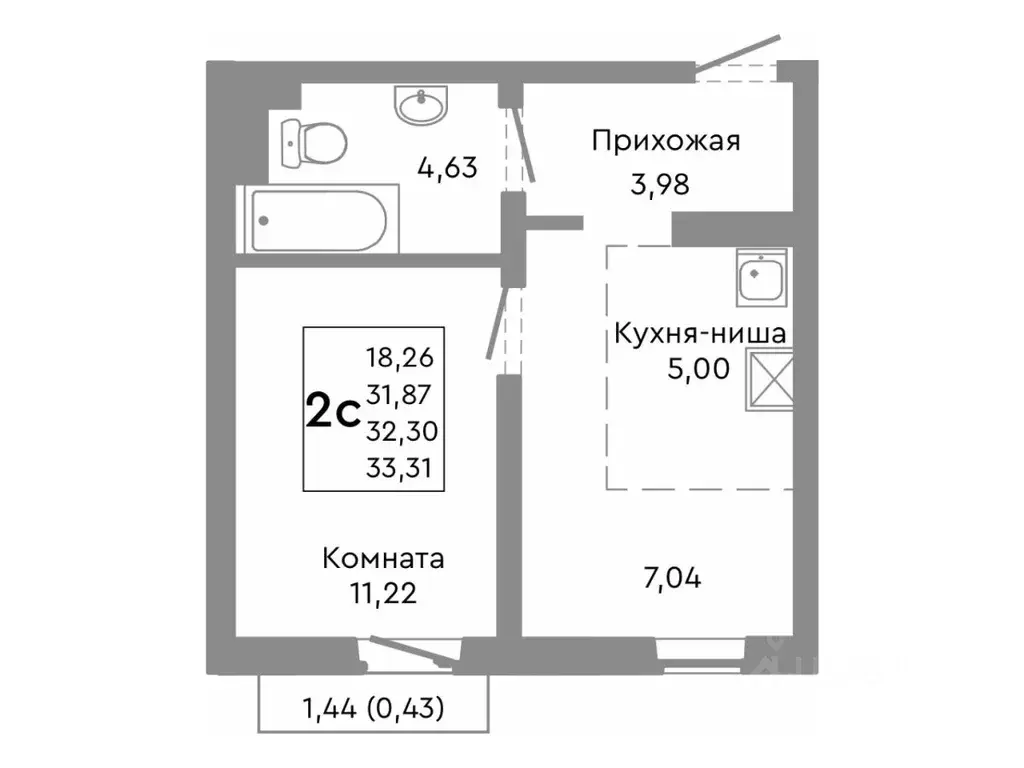 2-к кв. Челябинская область, Челябинск Никс Лайн на Ярославской жилой ... - Фото 1