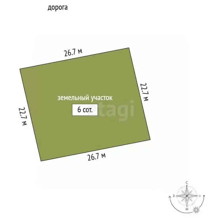 Участок в Крым, Ленинский район, с. Калиновка ул. Абденановой (6.0 ... - Фото 2