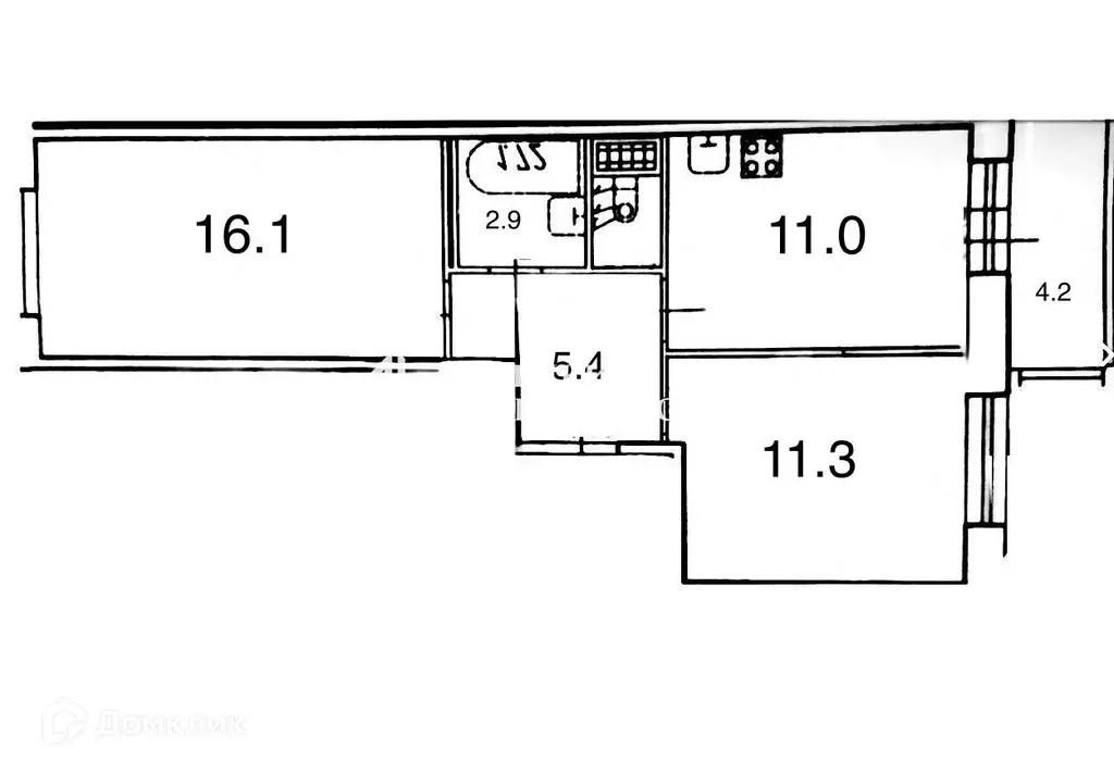 Продаётся 2-к квартира, 47.2 м - Фото 1