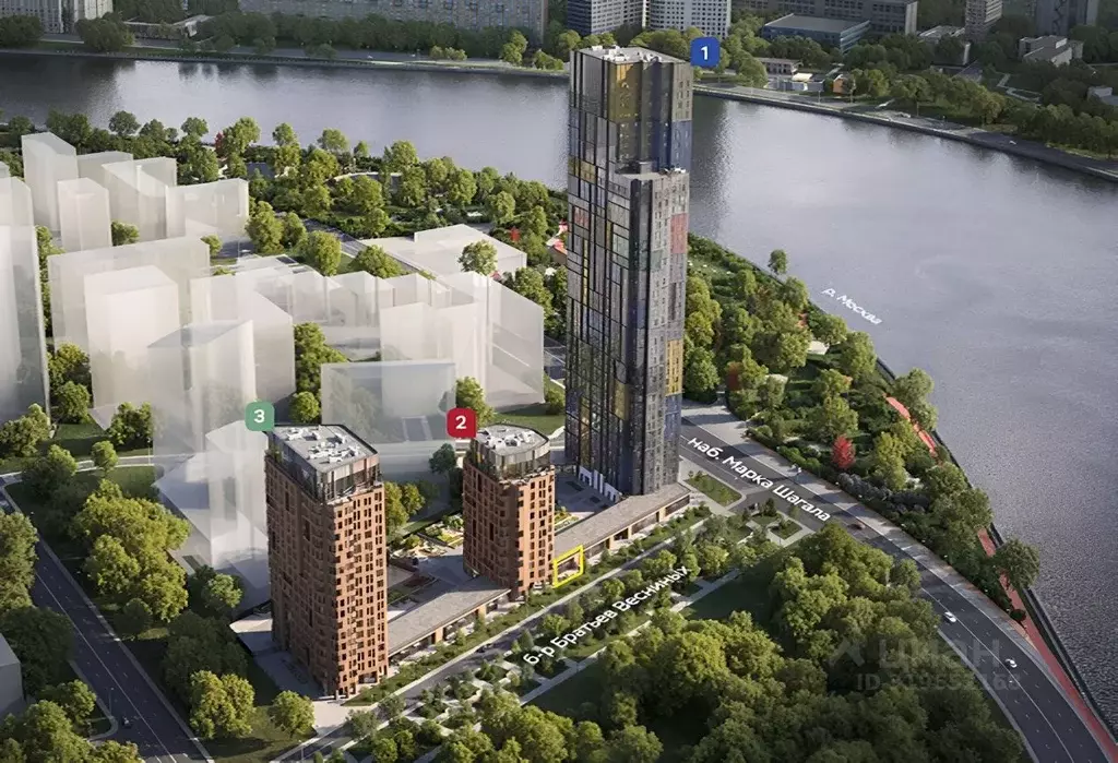 Помещение свободного назначения в Москва Марк жилой комплекс, к1 (116 ... - Фото 1