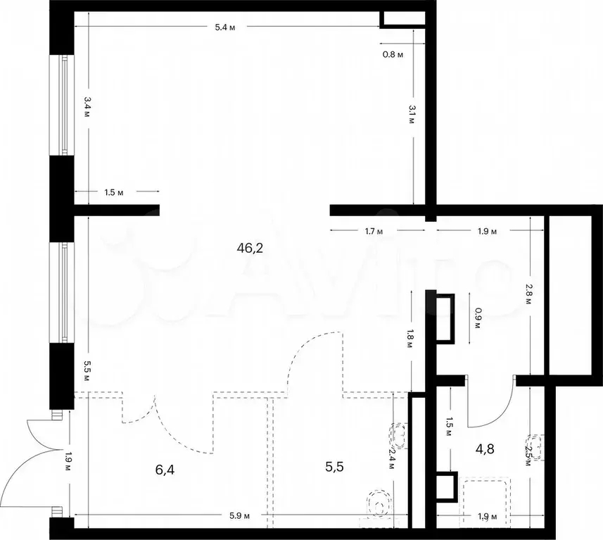 Продам помещение свободного назначения, 62.9 м - Фото 0