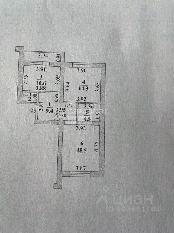 2-к кв. Липецкая область, Липецк ул. Леонтия Кривенкова, 31 (58.9 м) - Фото 2