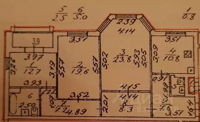 3-к кв. Санкт-Петербург Московское ш., 30к2 (97.5 м) - Фото 1