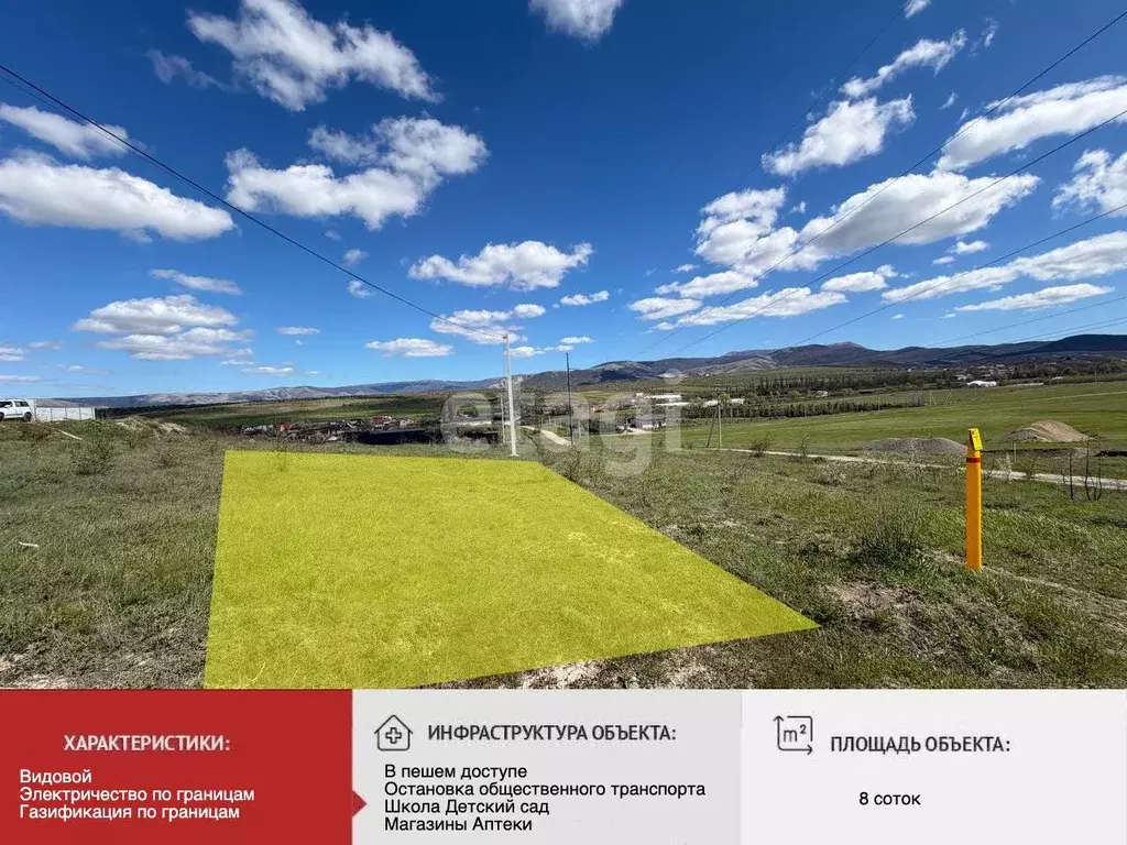 Участок в Крым, Симферопольский район, Добровское с/пос, с. Пионерское ... - Фото 1