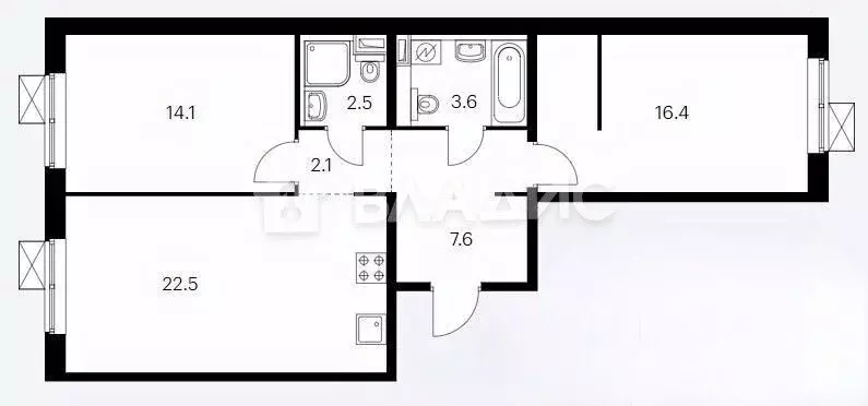 3-к кв. Москва Люблинская ул., 76к2 (70.0 м) - Фото 1