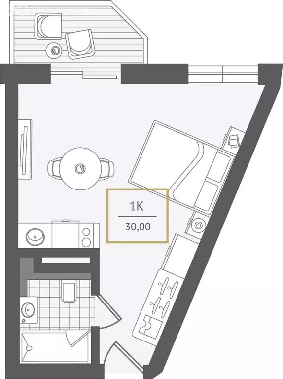 1-комнатная квартира: Сочи, улица Ленина, 280А (30.5 м) - Фото 0