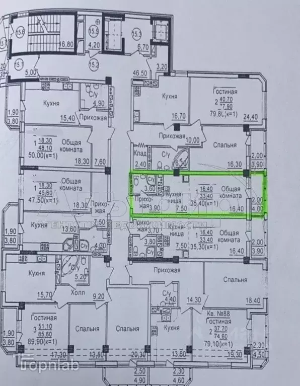 Студия Ростовская область, Ростов-на-Дону просп. Чехова, 53 (35.0 м) - Фото 2