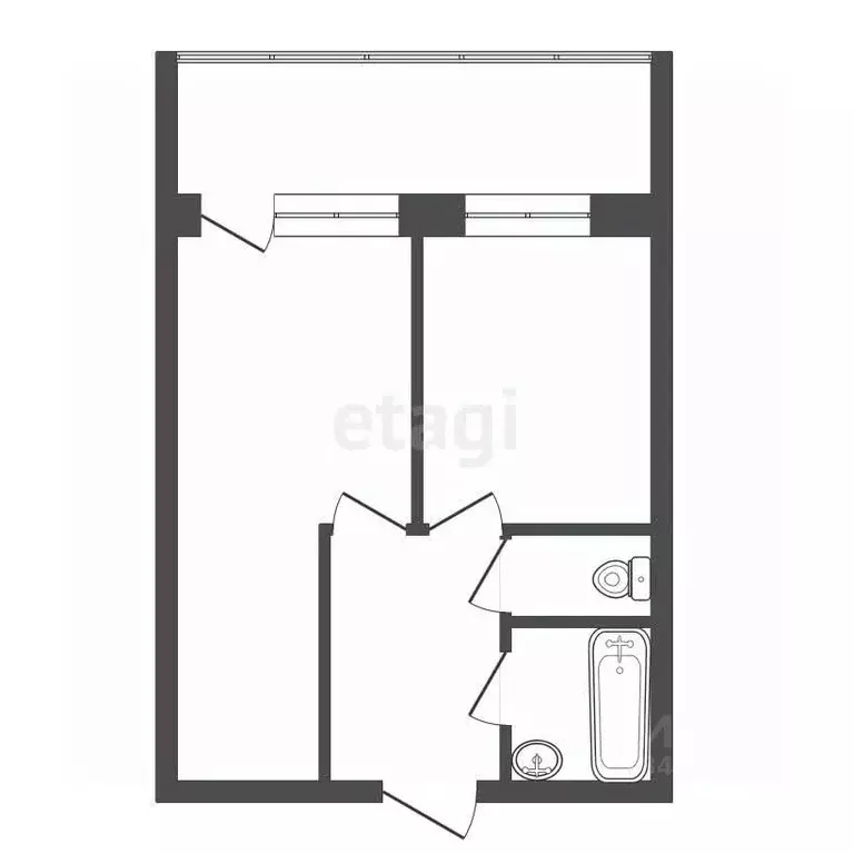 1-к кв. Калужская область, Обнинск ул. Курчатова, 40 (38.0 м) - Фото 2