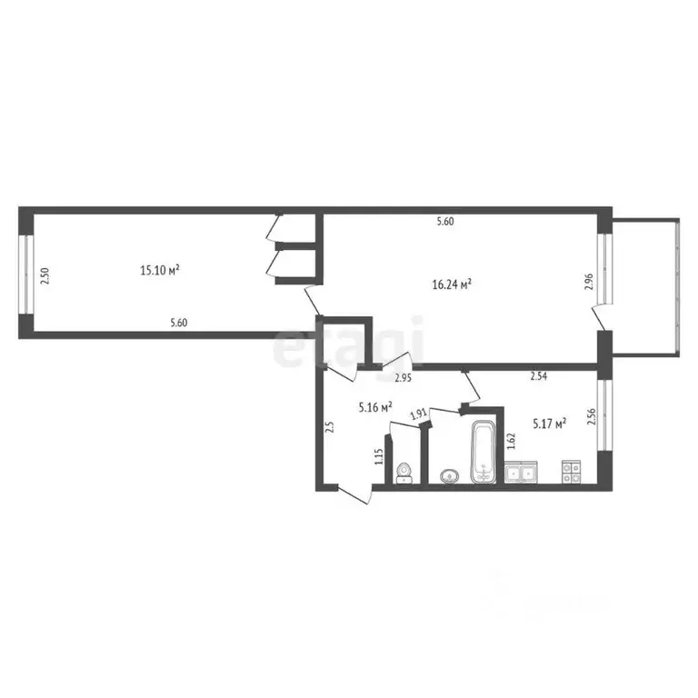 2-к кв. Костромская область, Нерехта ул. Орехова, 2 (44.0 м) - Фото 1