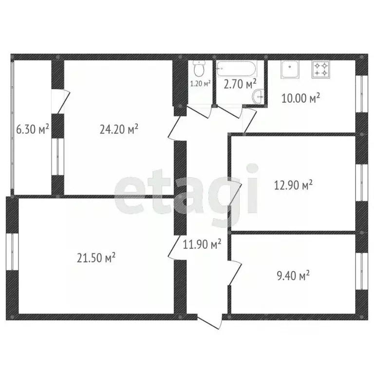 4-к кв. Ростовская область, Ростов-на-Дону ул. Еременко, 96/1 (72.0 м) - Фото 1