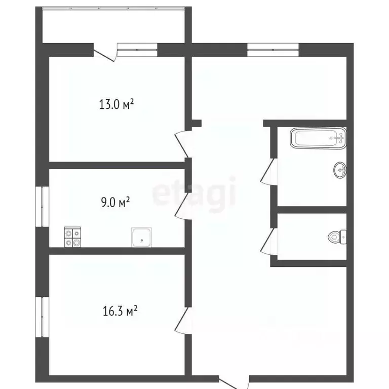 Комната Московская область, Балашиха ул. Некрасова, 7 (30.0 м) - Фото 1