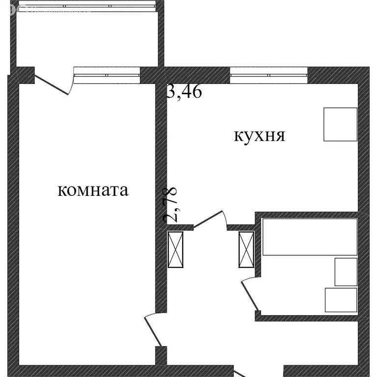 1-комнатная квартира: Омск, улица Завертяева, 7к4 (34 м) - Фото 1