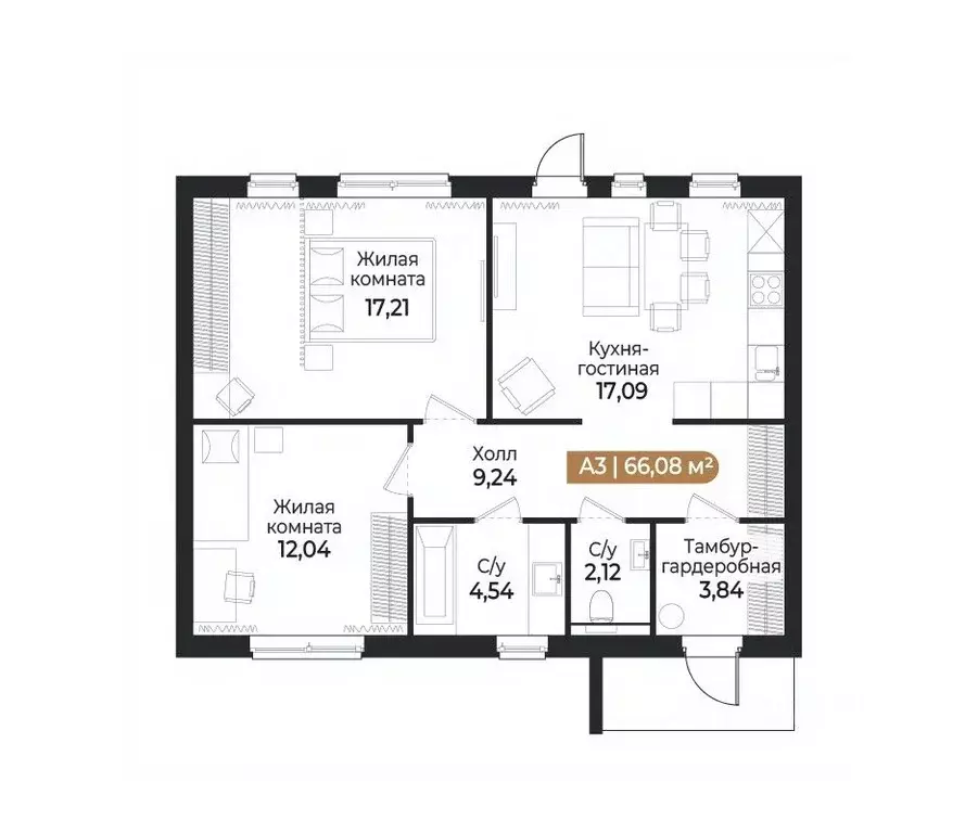 Таунхаус в Ленинградская область, Всеволожск ш. Южное (66 м) - Фото 0