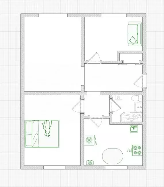 3-к кв. Омская область, Таврический район, с. Любомировка ул. Лизы ... - Фото 2