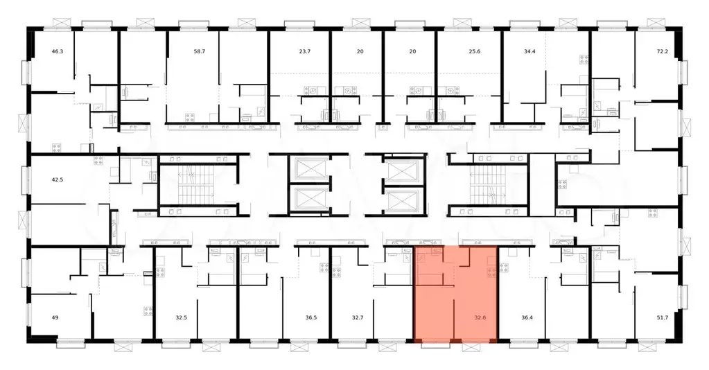 1-к. квартира, 32,6 м, 33/38 эт. - Фото 1