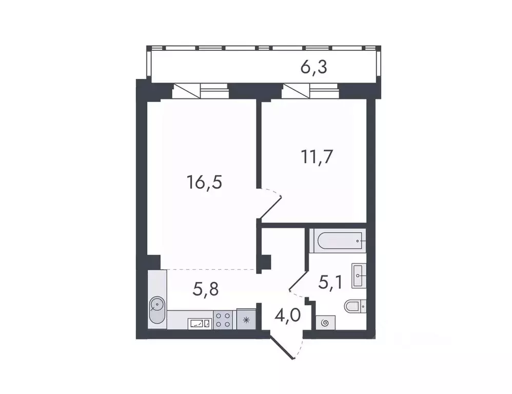 2-к кв. Кировская область, Киров ул. Чистопрудненская, 13 (49.4 м) - Фото 0
