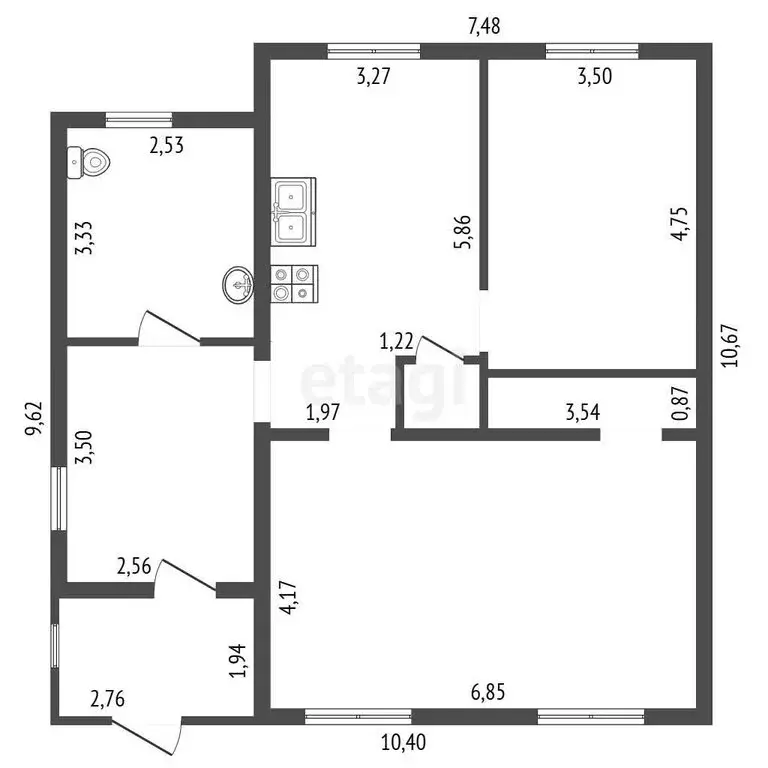 Дом в Пласт, улица Толбухина (95.5 м) - Фото 1