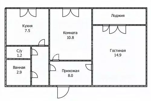 2-к кв. Ульяновская область, Ульяновск бул. Архитекторов, 13 (45.3 м) - Фото 1