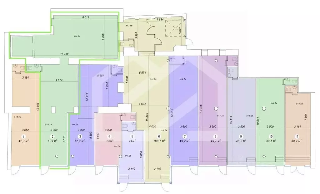 Помещение свободного назначения в Москва ул. Красная Пресня, 12 (109 ... - Фото 2