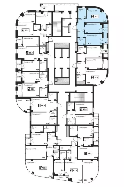 2-комнатная квартира: Челябинск, улица Труда, 157А (76 м) - Фото 2