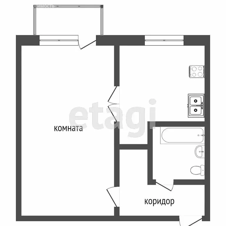1-комнатная квартира: Иркутск, микрорайон Юбилейный, 6 (31.1 м) - Фото 0