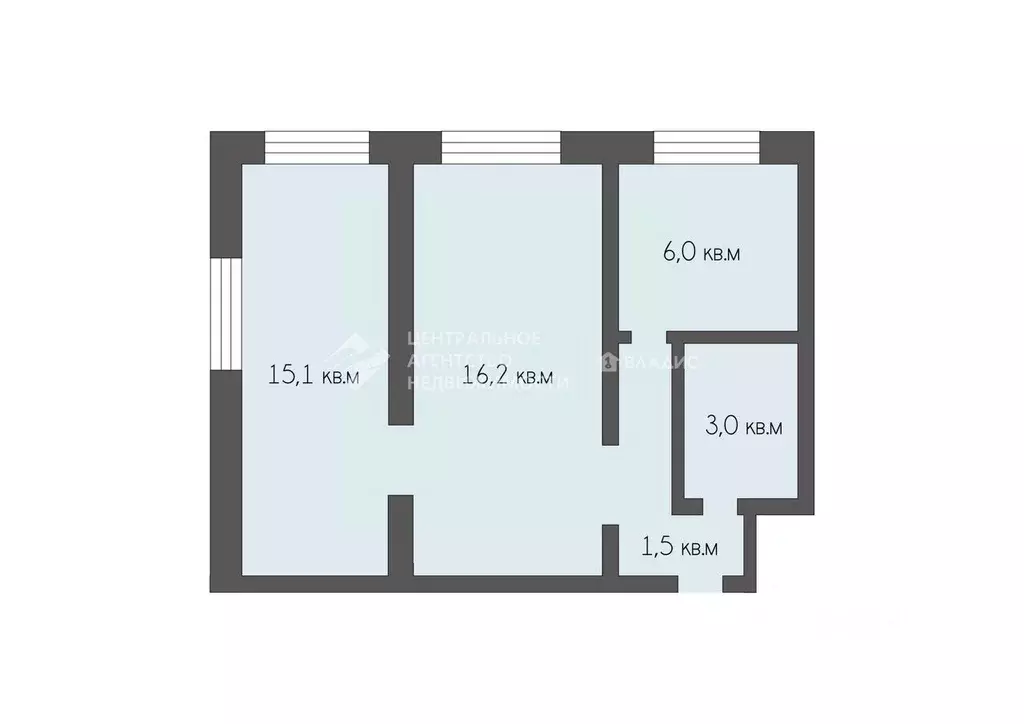 2-к кв. Рязанская область, Михайловский муниципальный округ, ... - Фото 2