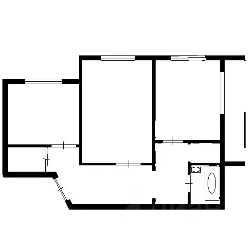 2-к кв. Ленинградская область, Отрадное Кировский район, ... - Фото 2