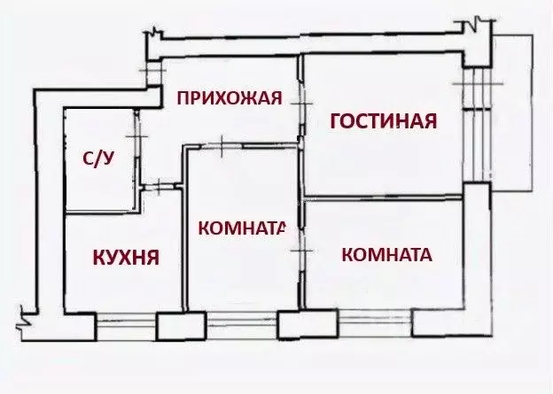 3-к кв. Тульская область, Тула Промышленный проезд, 10 (51.6 м) - Фото 1