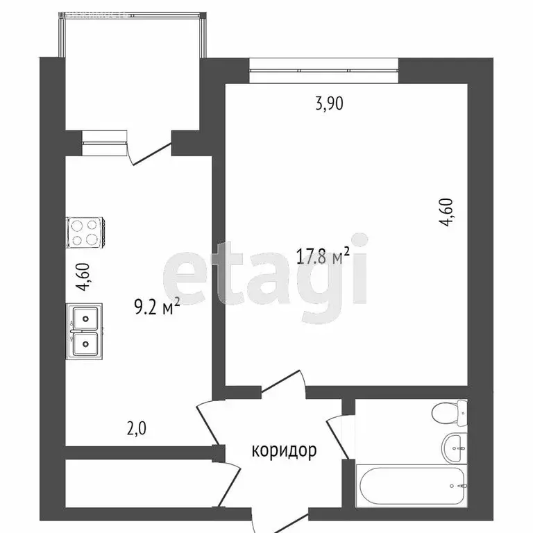 1-комнатная квартира: Тюмень, Холодильная улица, 134А (35.5 м) - Фото 0