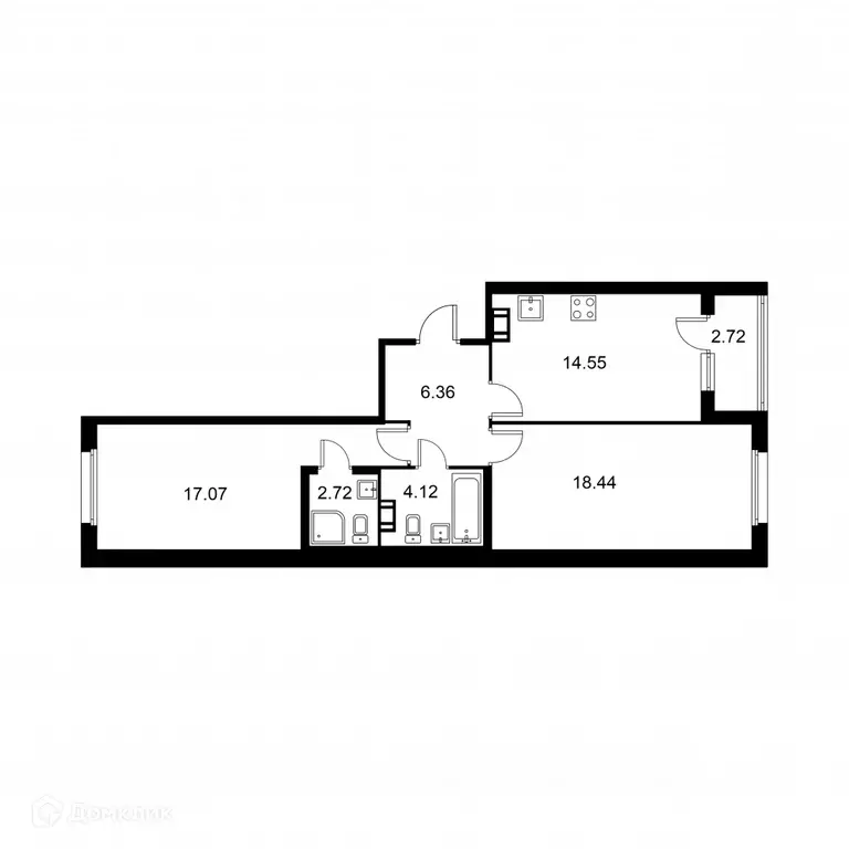 Продаётся 2-к квартира, 64.6 м - Фото 0