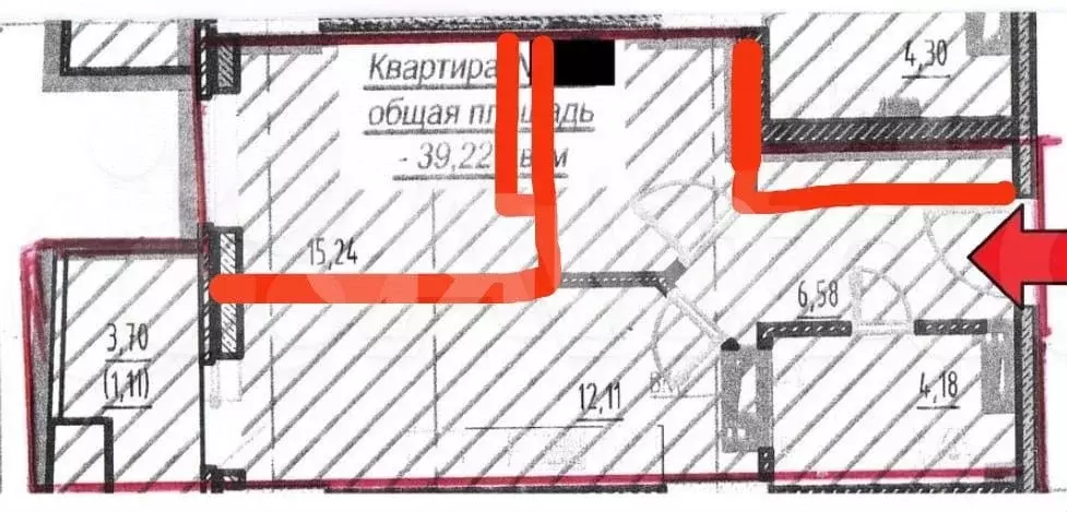 1-к. квартира, 40 м, 14/24 эт. - Фото 1
