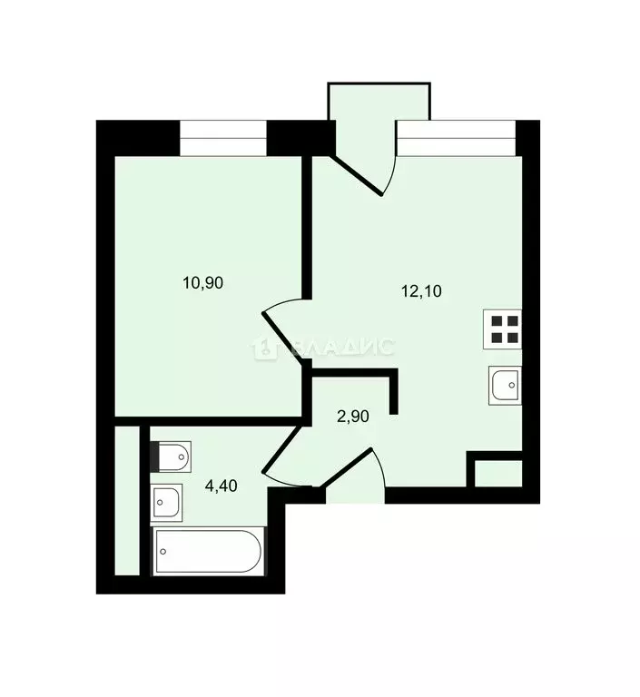 1-комнатная квартира: Москва, 1-я Ямская улица, 4 (31.9 м) - Фото 0