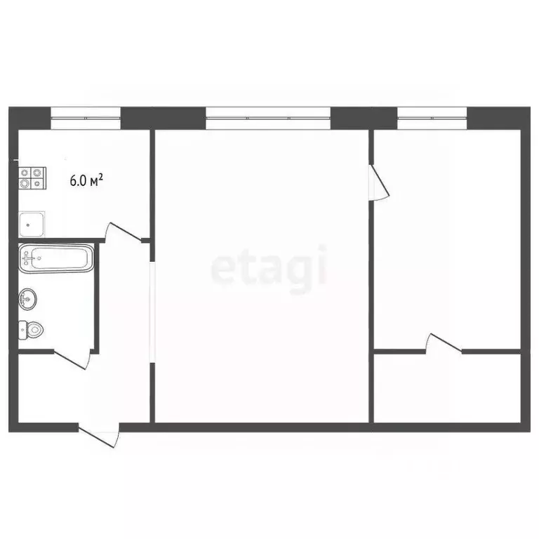 2-к кв. Челябинская область, Миасс Орловская ул., 32 (44.4 м) - Фото 2