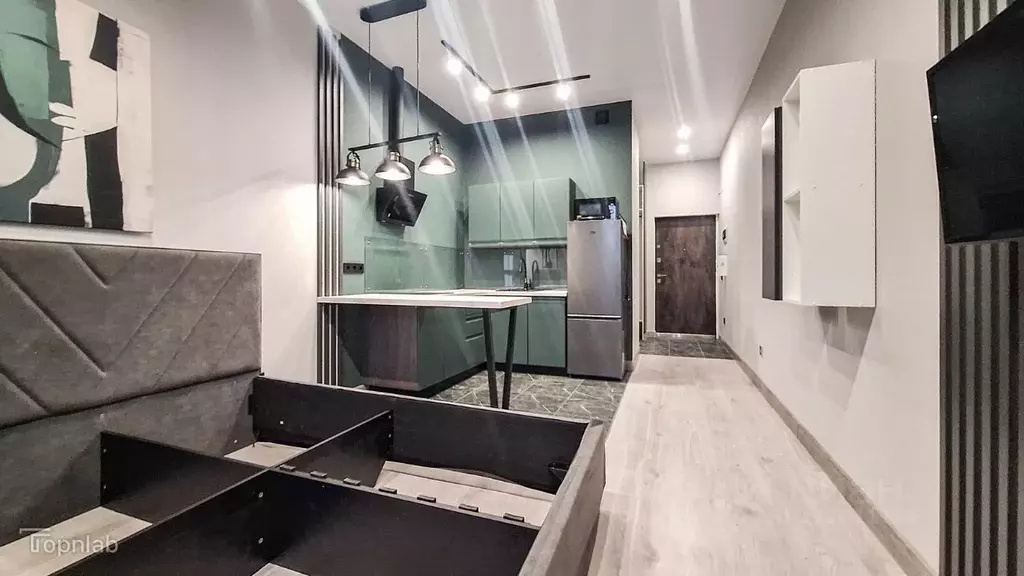 Студия Санкт-Петербург ул. Александра Матросова, 3 (28.47 м) - Фото 2