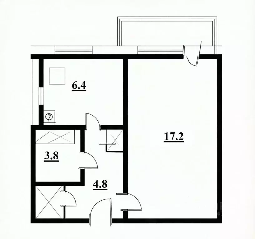 1-к кв. Башкортостан, Уфа ул. Степана Кувыкина, 12 (33.1 м) - Фото 1
