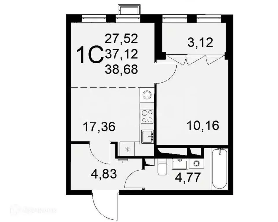 1-комнатная квартира: Тула, улица Коминтерна, 44 (38.7 м) - Фото 1