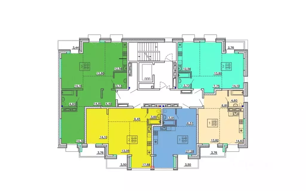 Свободной планировки кв. Бурятия, Улан-Удэ Энергетик мкр,  (40.96 м) - Фото 2