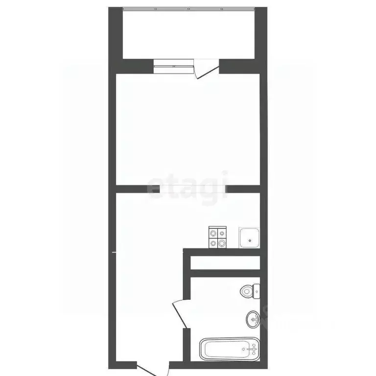 Студия Тюменская область, Тюменский муниципальный округ, д. Патрушева ... - Фото 1