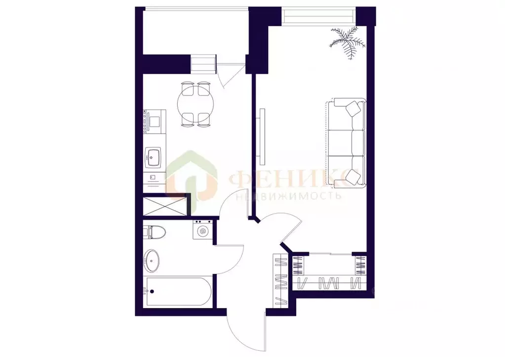 1-к кв. Ленинградская область, Мурино Всеволожский район, ул. Шоссе в ... - Фото 2